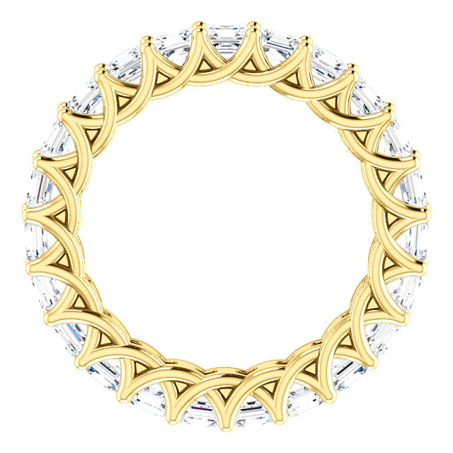 5.75ct Asscher Moissanite Eternity Band - I Heart Moissanites