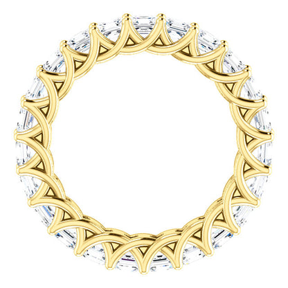 5.75ct Asscher Moissanite Eternity Band - I Heart Moissanites