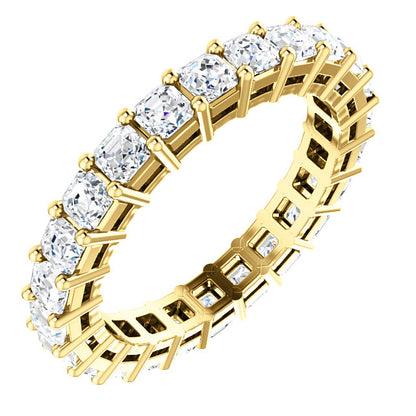3.15ct Asscher Moissanite Eternity Band - I Heart Moissanites