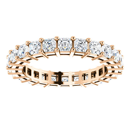 3.15ct Asscher Moissanite Eternity Band - I Heart Moissanites