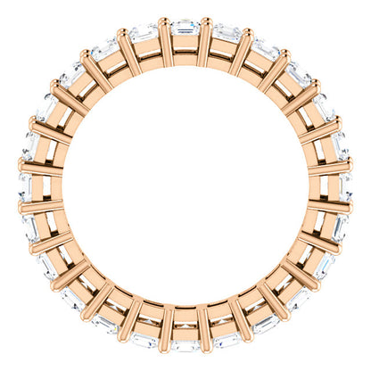 3.15ct Asscher Moissanite Eternity Band - I Heart Moissanites