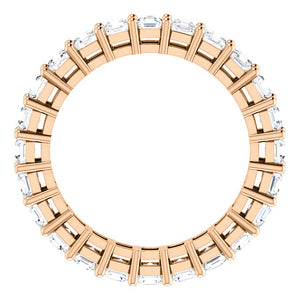 3.15ct Asscher Moissanite Eternity Band - I Heart Moissanites