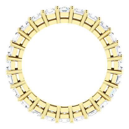 3.15ct Asscher Moissanite Eternity Band - I Heart Moissanites