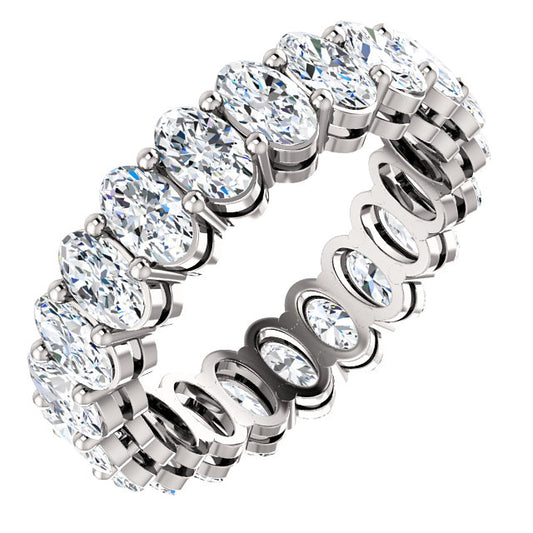 6.30ct Oval Moissanite Eternity Band - I Heart Moissanites