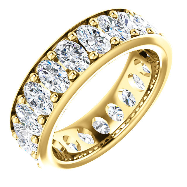 6.30ct Oval Channel Set Moissanite Eternity Band - I Heart Moissanites