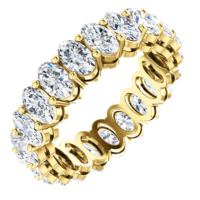 6.30ct Oval Moissanite Eternity Band - I Heart Moissanites