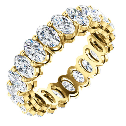 6.30ct Oval Moissanite Eternity Band - I Heart Moissanites