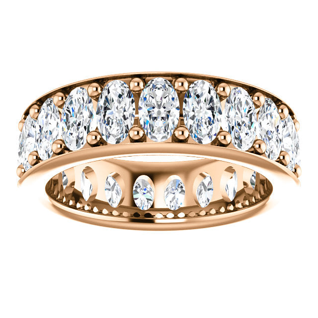 6.30ct Oval Channel Set Moissanite Eternity Band - I Heart Moissanites
