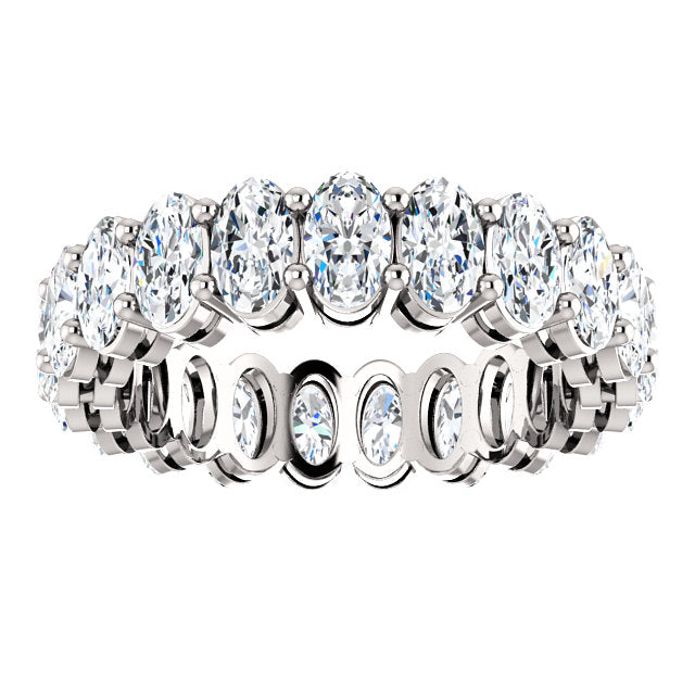 6.30ct Oval Moissanite Eternity Band - I Heart Moissanites
