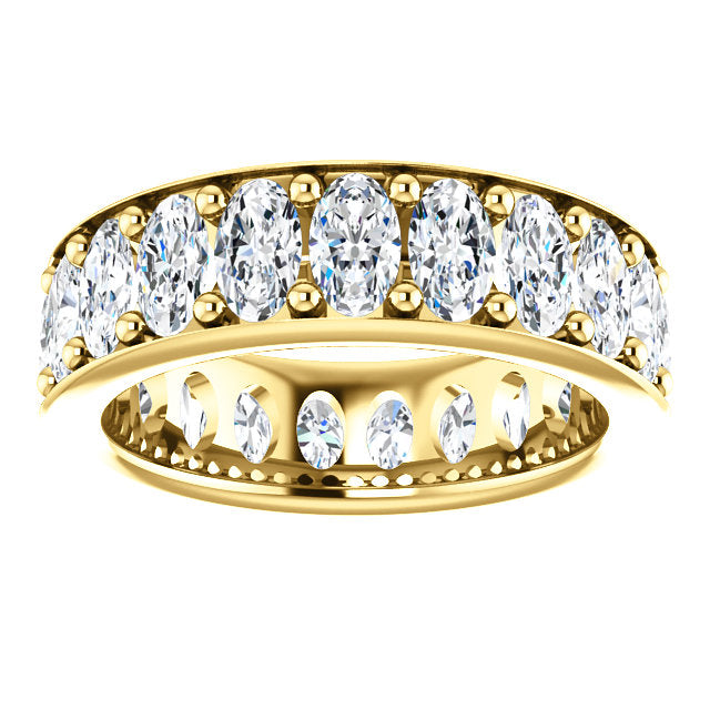 6.30ct Oval Channel Set Moissanite Eternity Band - I Heart Moissanites