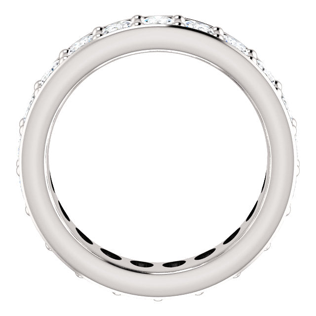 6.30ct Oval Channel Set Moissanite Eternity Band - I Heart Moissanites