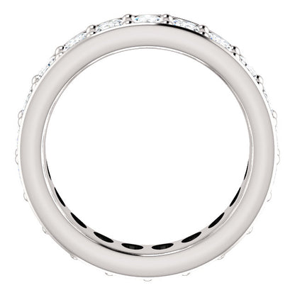 6.30ct Oval Channel Set Moissanite Eternity Band - I Heart Moissanites