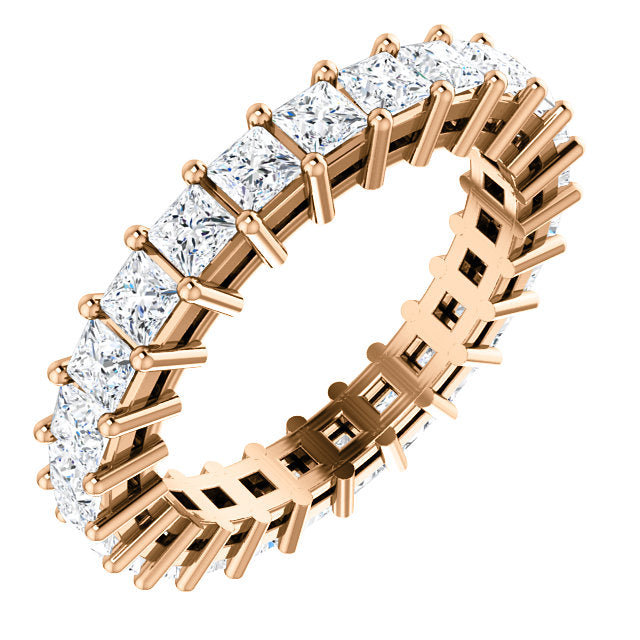 3.75ct Princess Moissanite Eternity Band - I Heart Moissanites