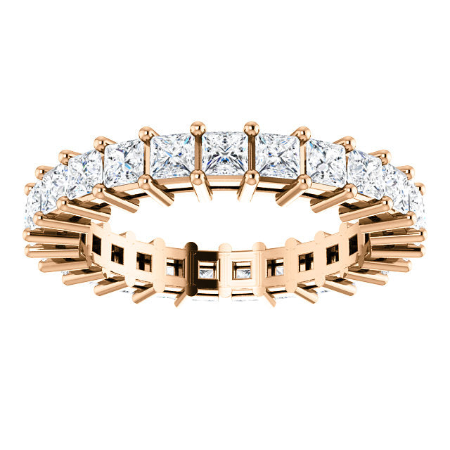 3.75ct Princess Moissanite Eternity Band - I Heart Moissanites