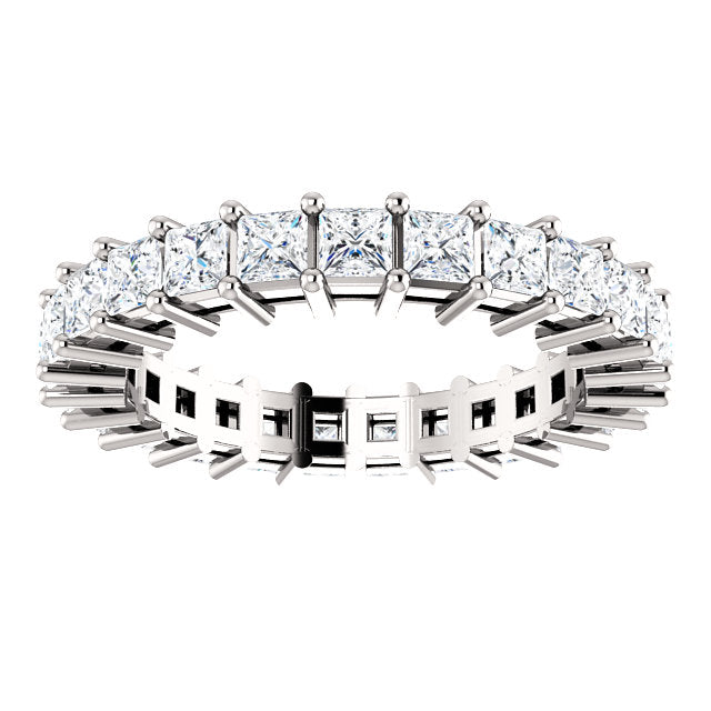 3.75ct Princess Moissanite Eternity Band - I Heart Moissanites