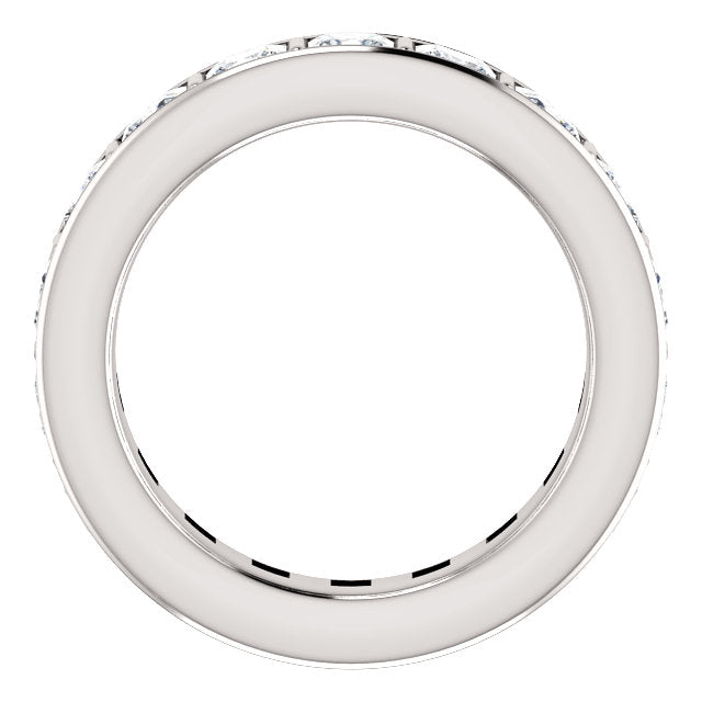 5.40ct Princess Channel Set Moissanite Eternity Band - I Heart Moissanites