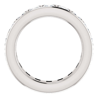 5.40ct Princess Channel Set Moissanite Eternity Band - I Heart Moissanites