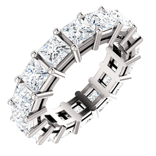 4.80ct Princess Moissanite Eternity Band - I Heart Moissanites