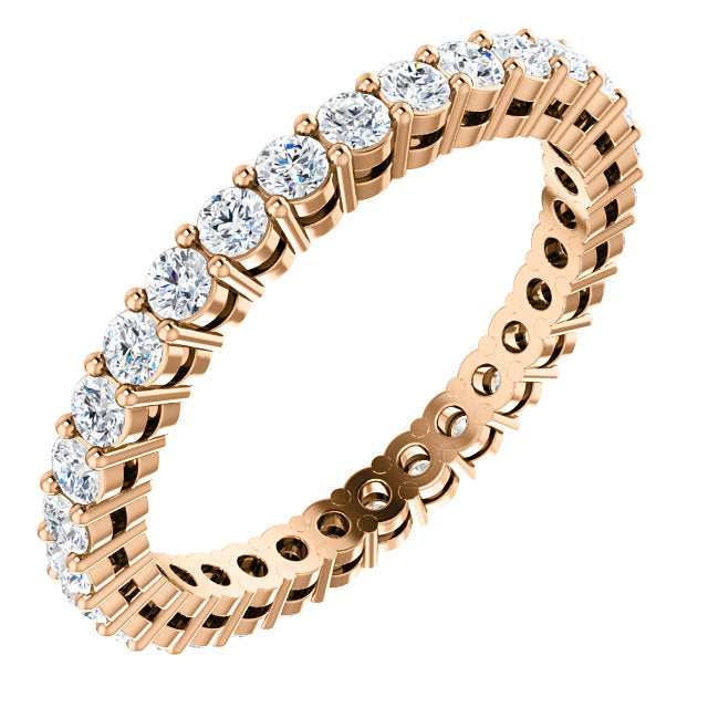 0.93ct Round Brilliant Moissanite Eternity Band - I Heart Moissanites