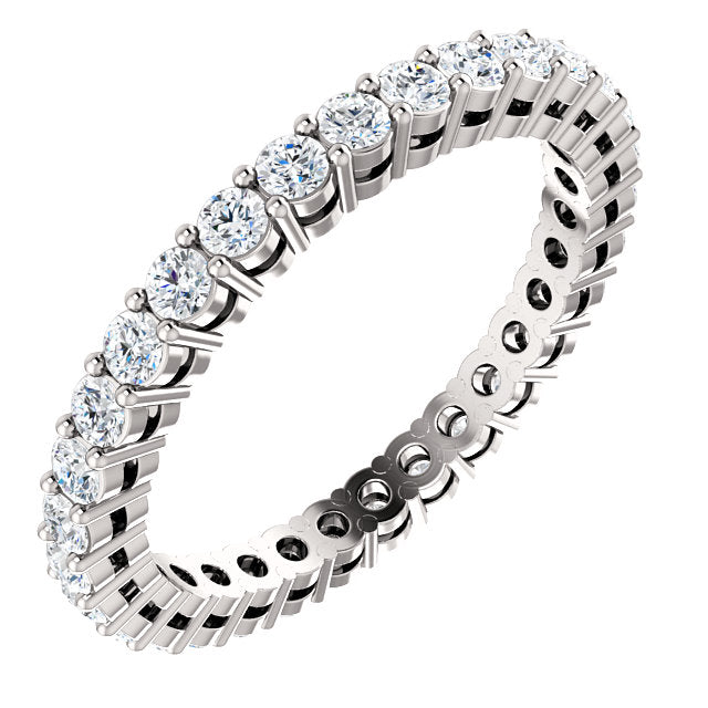 0.93ct Round Brilliant Moissanite Eternity Band - I Heart Moissanites