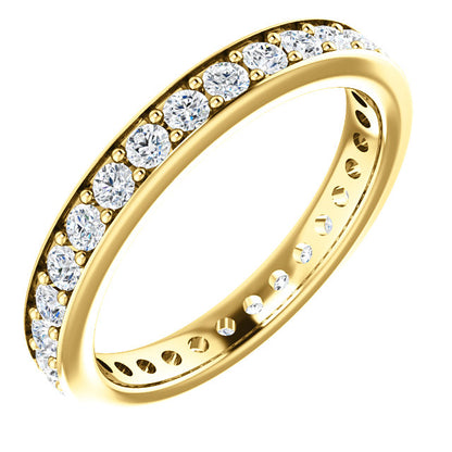 0.90ct Round Brilliant Channel Set Moissanite Eternity Band - I Heart Moissanites