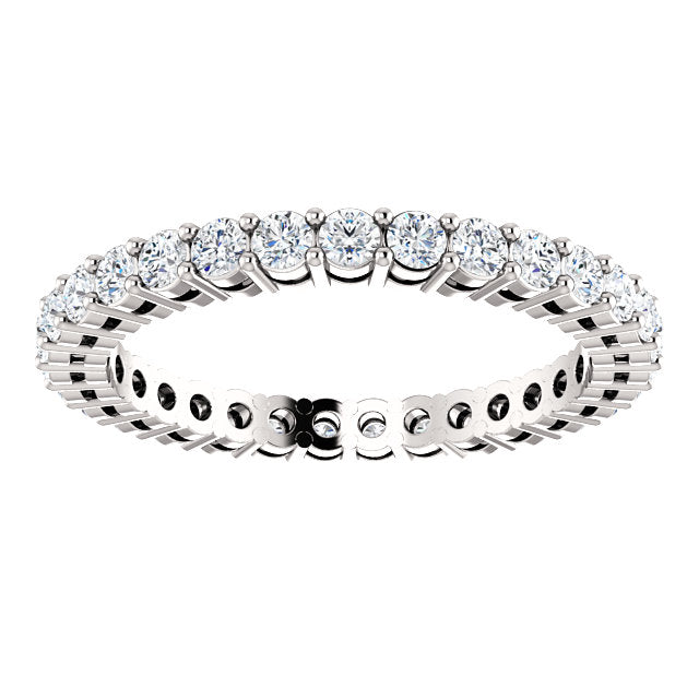 0.93ct Round Brilliant Moissanite Eternity Band - I Heart Moissanites