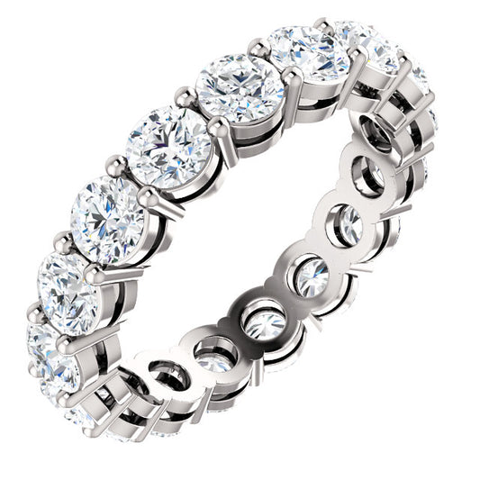 4.25ct Round Brilliant Moissanite Eternity Band - I Heart Moissanites