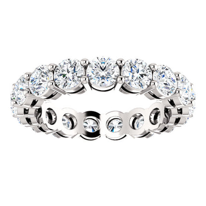4.25ct Round Brilliant Moissanite Eternity Band - I Heart Moissanites