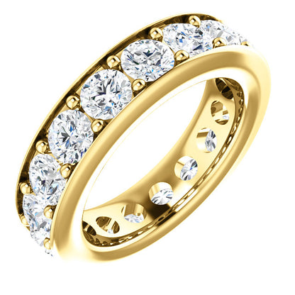 5.10ct Round Brilliant Channel Set Moissanite Eternity Band - I Heart Moissanites