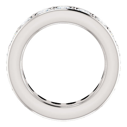 5.10ct Round Brilliant Channel Set Moissanite Eternity Band - I Heart Moissanites
