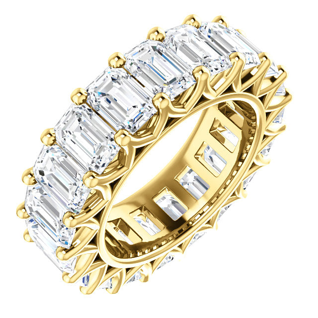 9.50ct Emerald Moissanite Eternity Band - I Heart Moissanites