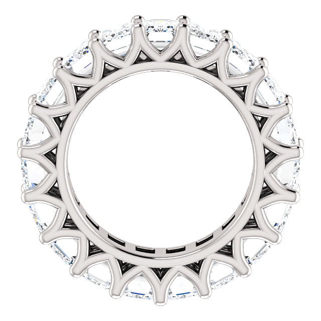 9.50ct Emerald Moissanite Eternity Band - I Heart Moissanites