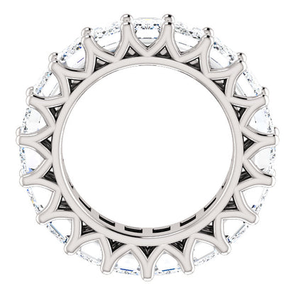 9.50ct Emerald Moissanite Eternity Band - I Heart Moissanites