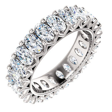 6.90ct Oval Moissanite Eternity Band - I Heart Moissanites