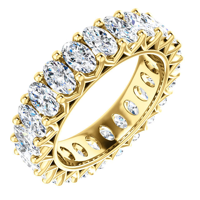 6.90ct Oval Moissanite Eternity Band - I Heart Moissanites