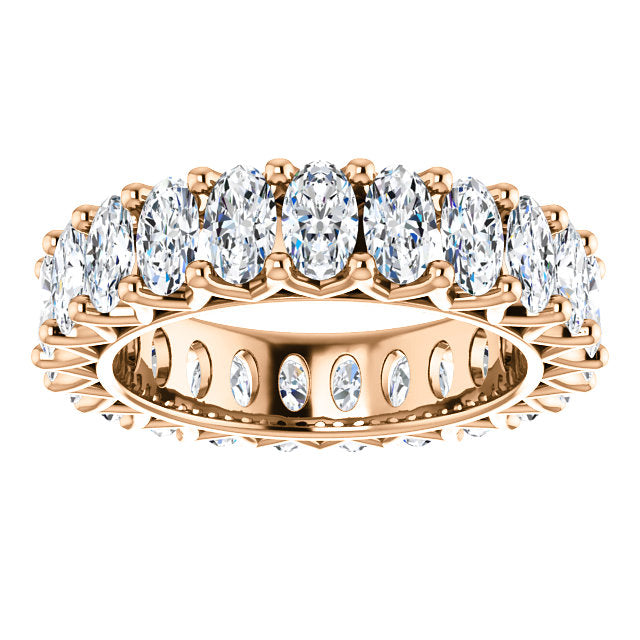 6.90ct Oval Moissanite Eternity Band - I Heart Moissanites