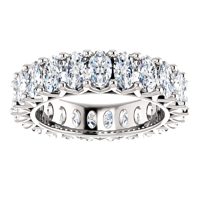 6.90ct Oval Moissanite Eternity Band - I Heart Moissanites