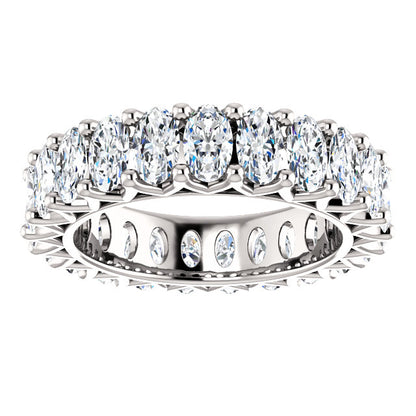 6.90ct Oval Moissanite Eternity Band - I Heart Moissanites