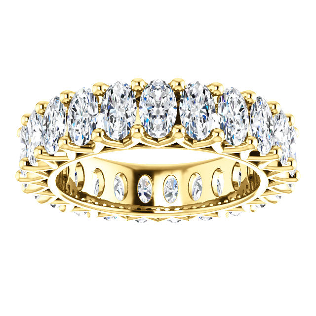 6.90ct Oval Moissanite Eternity Band - I Heart Moissanites