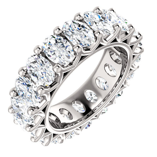 9.00ct Oval Moissanite Eternity Band - I Heart Moissanites