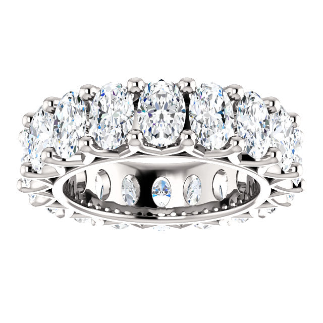 9.00ct Oval Moissanite Eternity Band - I Heart Moissanites