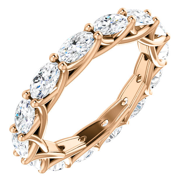 4.20ct Oval Moissanite Eternity Band - I Heart Moissanites