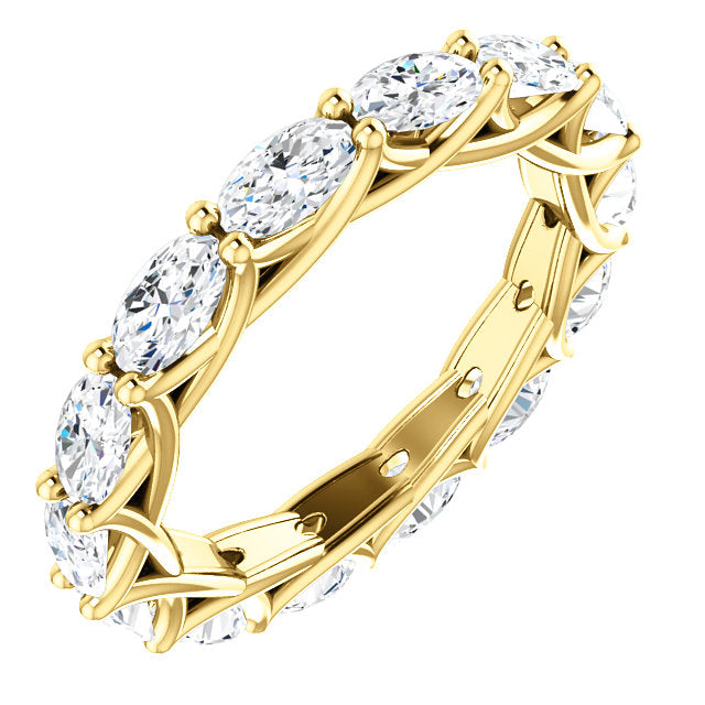 4.20ct Oval Moissanite Eternity Band - I Heart Moissanites