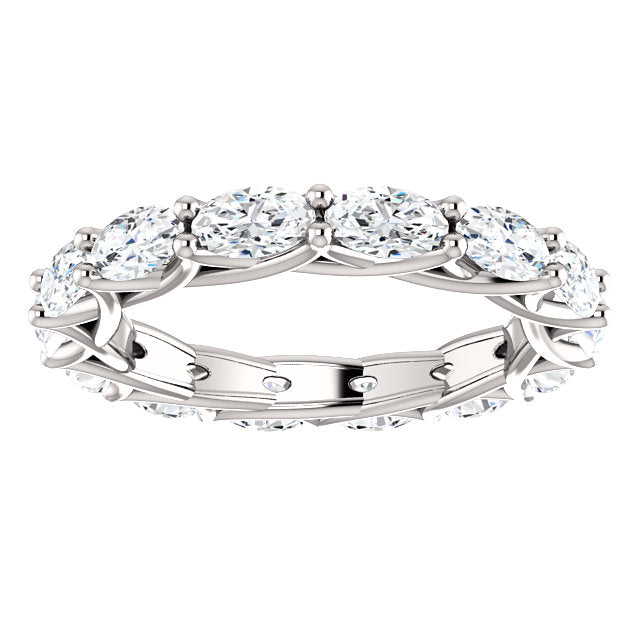 4.20ct Oval Moissanite Eternity Band - I Heart Moissanites