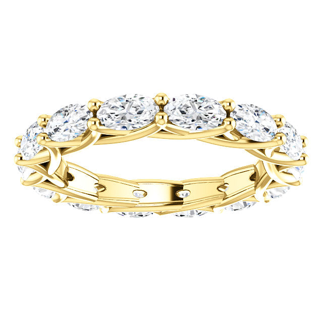 4.20ct Oval Moissanite Eternity Band - I Heart Moissanites