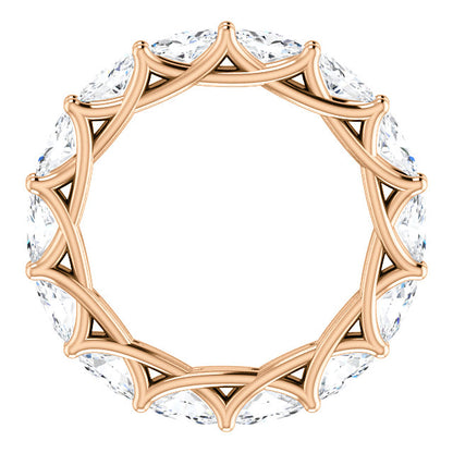 4.20ct Oval Moissanite Eternity Band - I Heart Moissanites