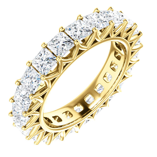 6.60ct Princess Moissanite Eternity Band - I Heart Moissanites