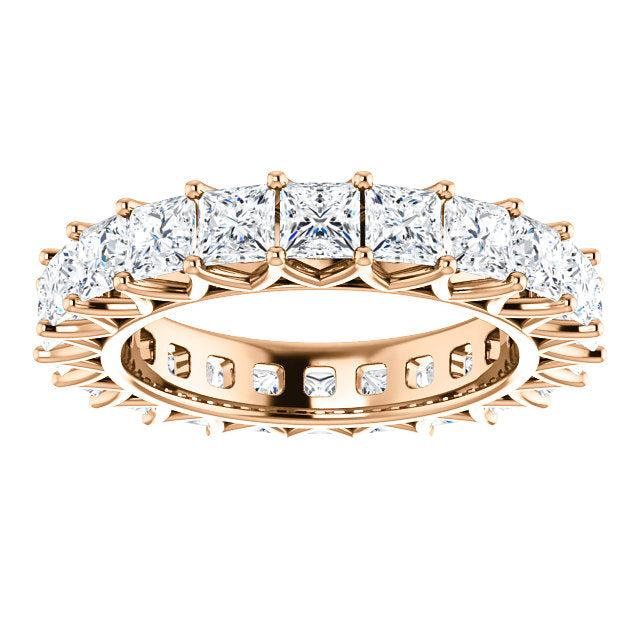 6.60ct Princess Moissanite Eternity Band - I Heart Moissanites