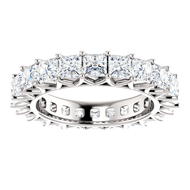 6.60ct Princess Moissanite Eternity Band - I Heart Moissanites