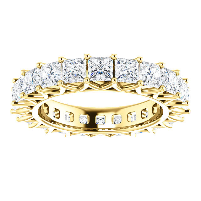 6.60ct Princess Moissanite Eternity Band - I Heart Moissanites